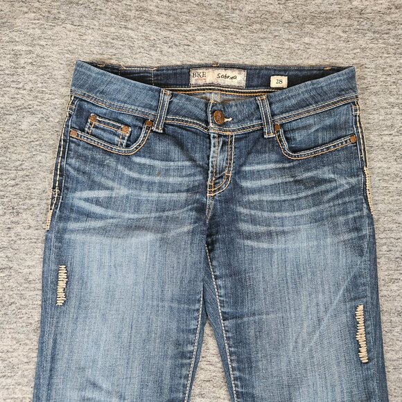 BKE Women's Sabrina Boot Cut Denim Jeans Sz28 (30X29) Regular Blue Medium Wash - Picture 3 of 15